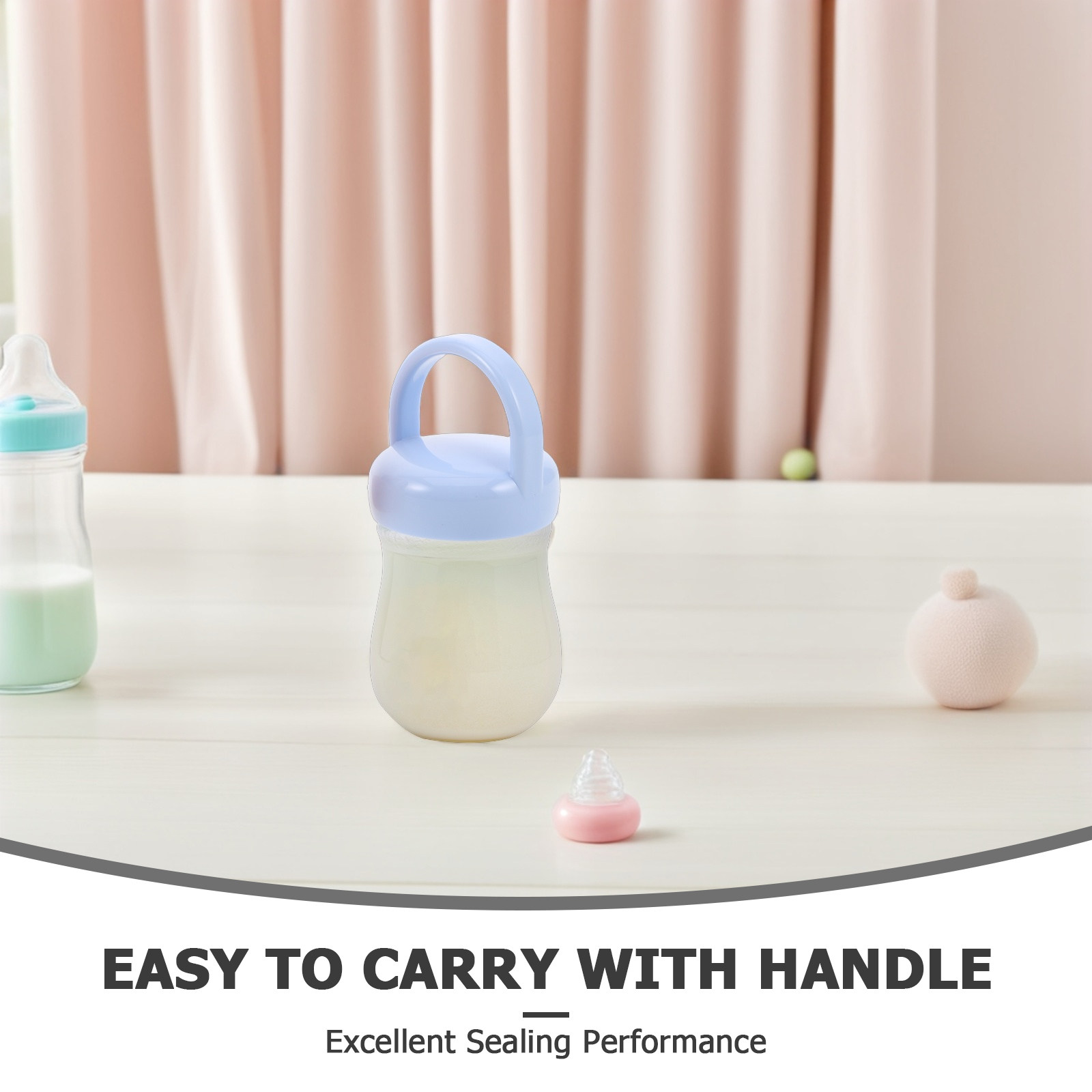 3Pcs Baby Bottle Caps Ergonomi - Baby Food Storage 评论和价格