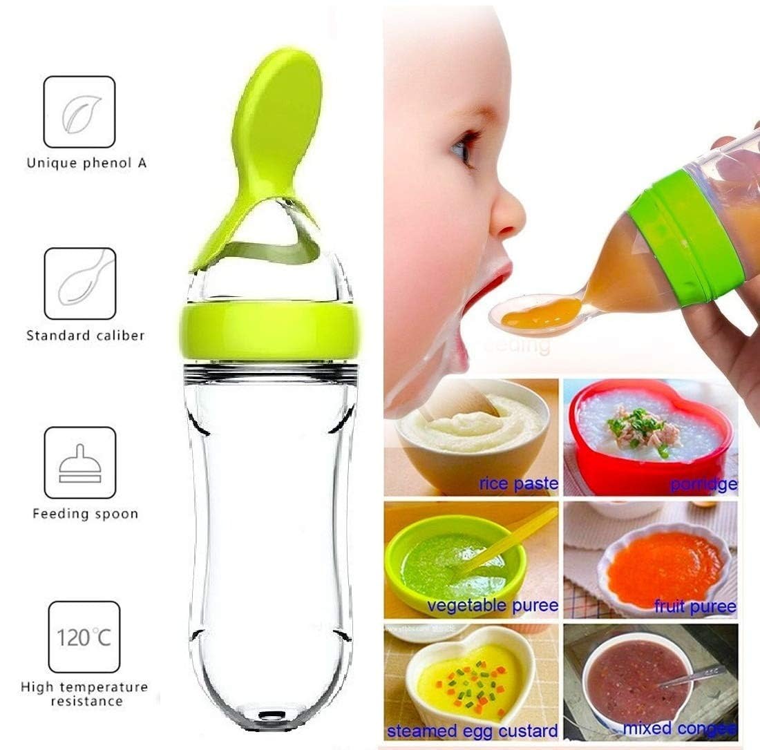 Squeezing Feeding Bottle Cup S - Self Feed Spoon 评论和价格