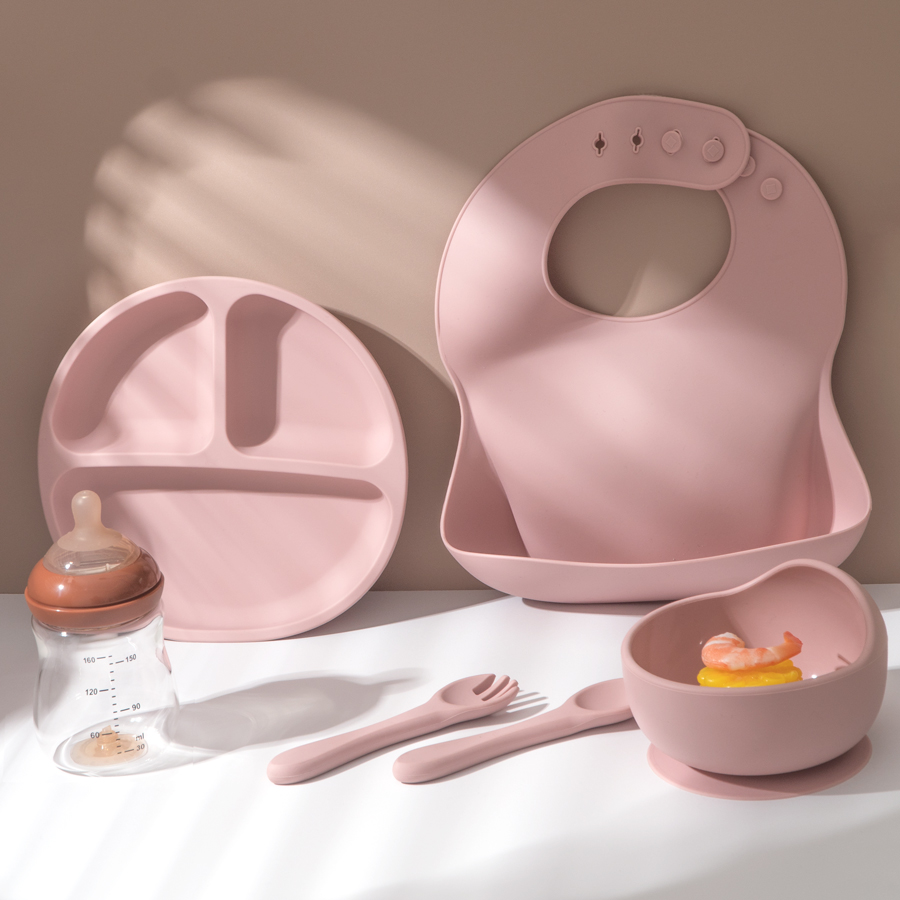 5Pcs Baby Silicone Feeding Set - Baby Food Grater 评论和价格