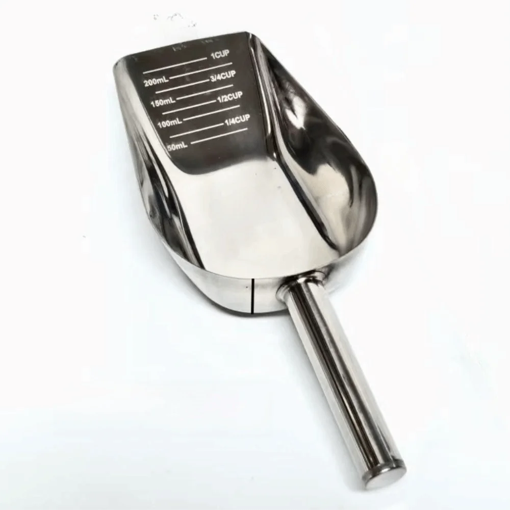 Stainless Steel Pet Food Scoop - Self Feed Spoon 评论和价格