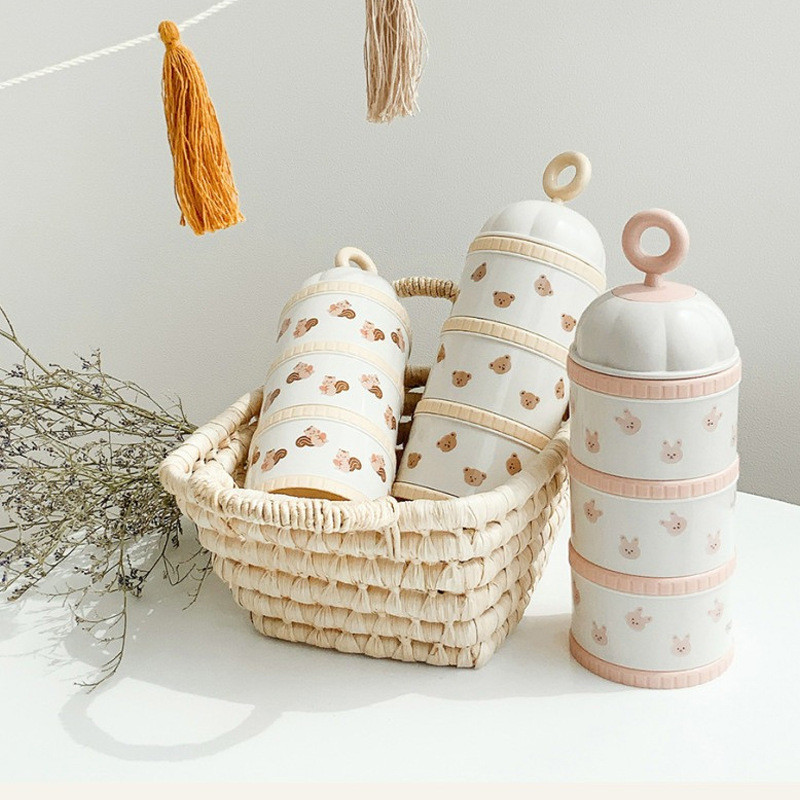 Cute Bear Milk Powder Box Baby - Baby Food Storage 评论和价格