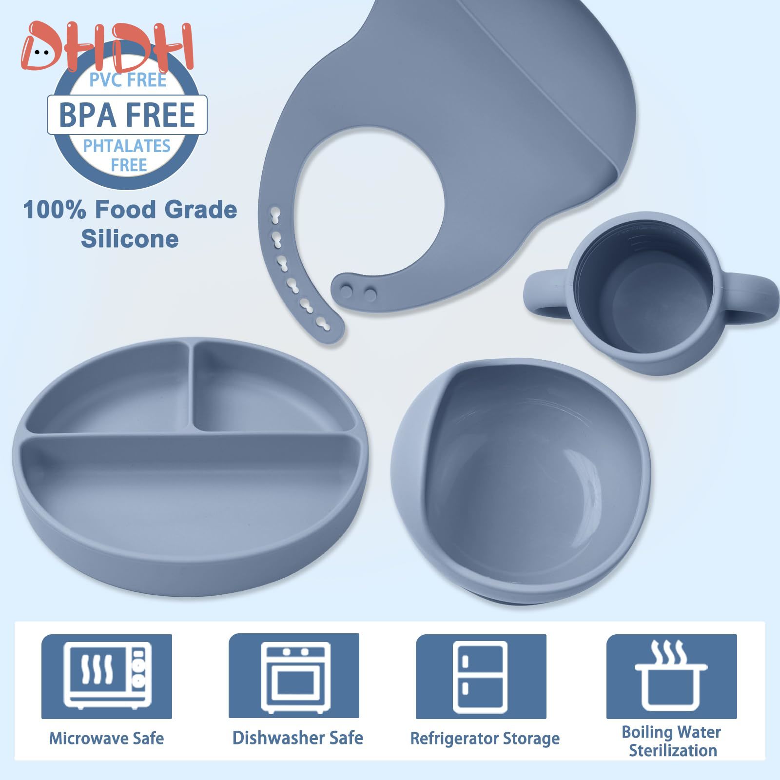 Silicone Baby Feeding Set Tabl - Baby Food Grater 评论和价格