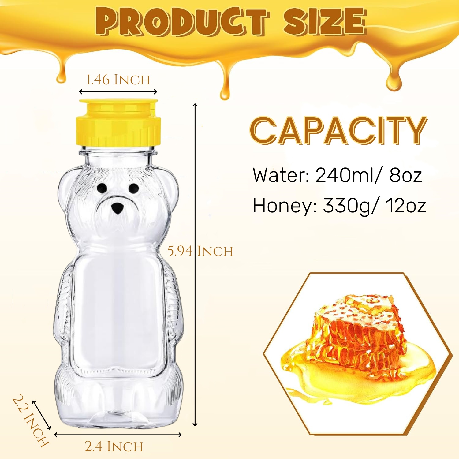 12-36pcs Plastic Bear Honey Ja - Baby Food Jars With Lids 评论和价格