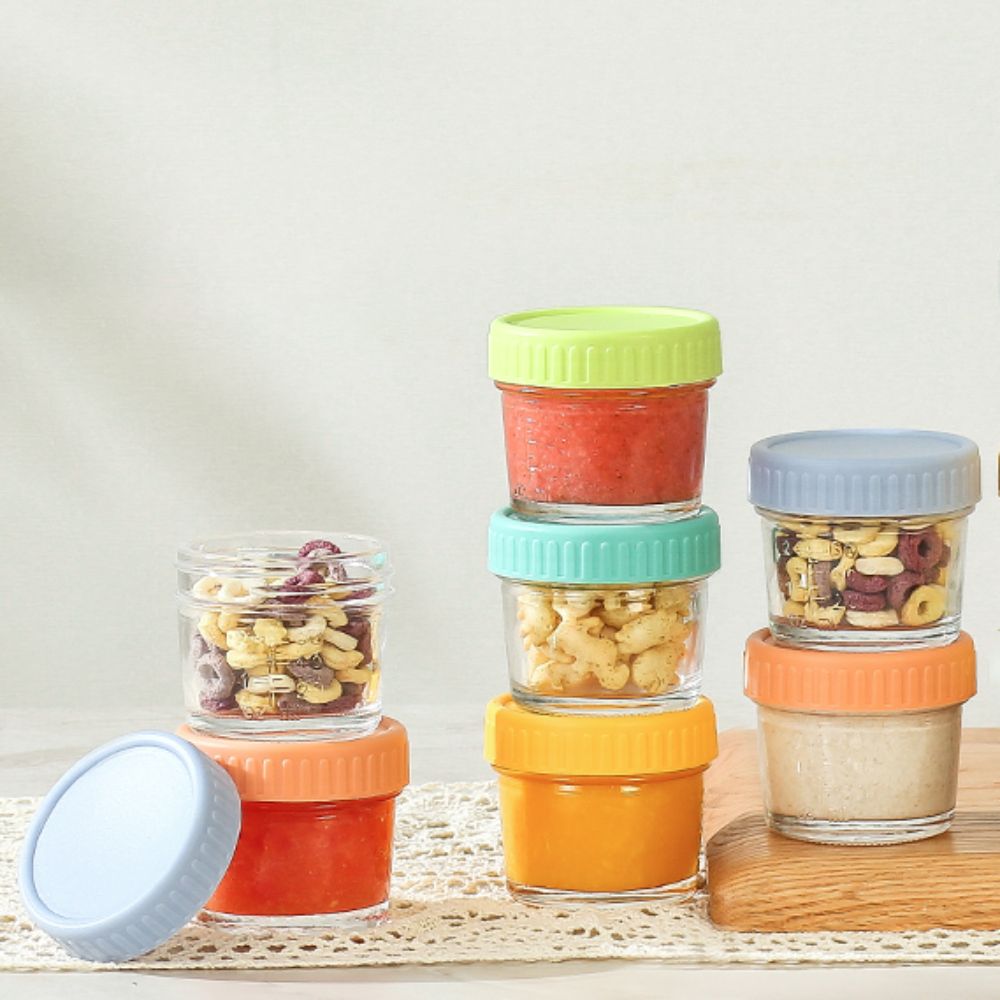 6pcs Glass Baby Food Jar Reusa - Baby Food Jars With Lids 评论和价格