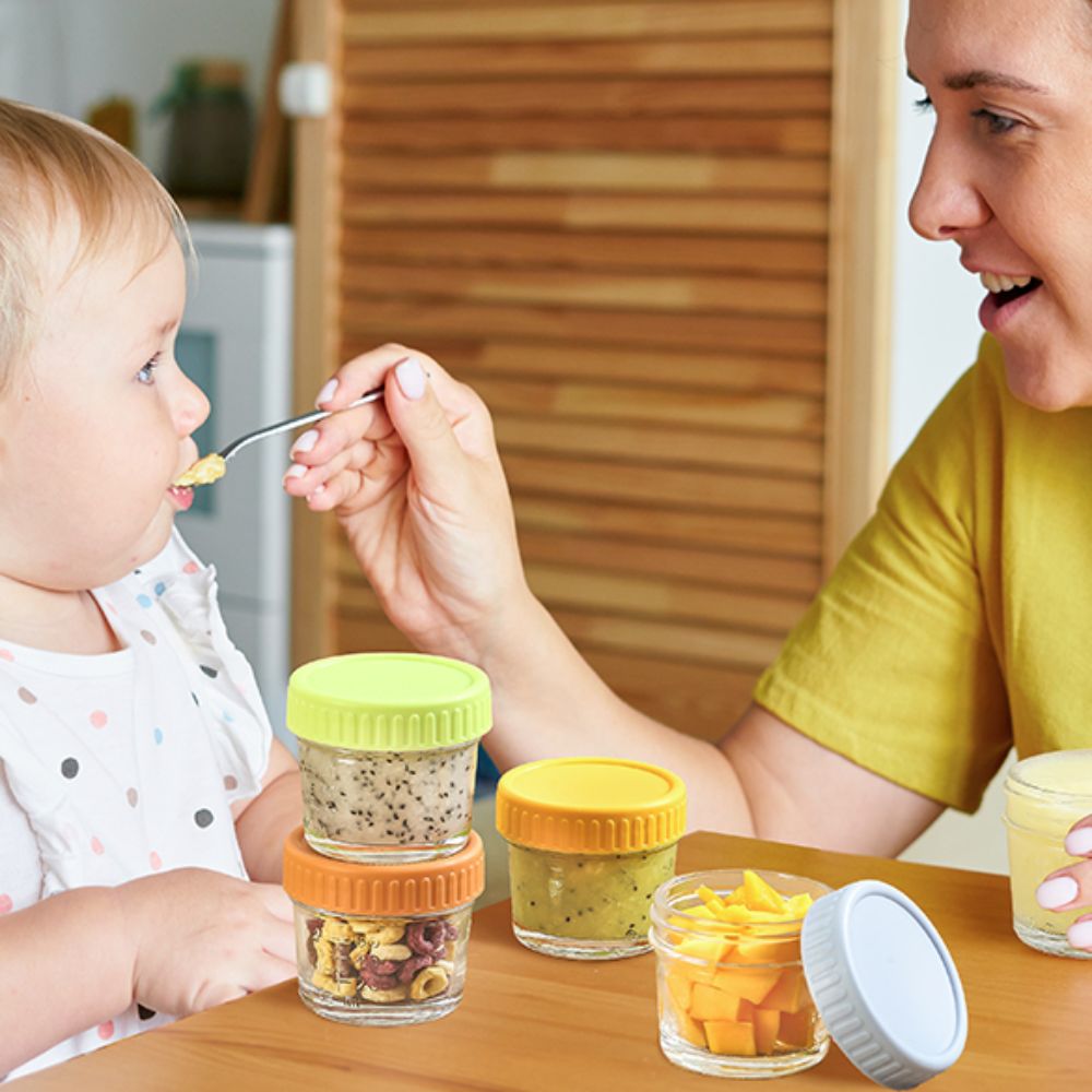 6pcs Glass Baby Food Jar Reusa - Baby Food Jars With Lids 评论和价格